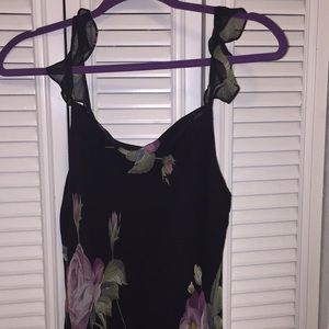 Black dress with flowers